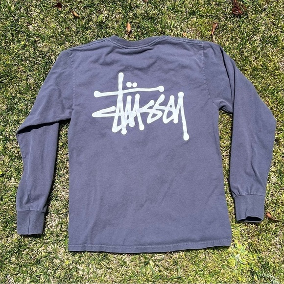 Stussy Other - VTG Stussy Logo Streetwear Surf Crewneck Faded Distressed Blue Gray Mexico Small